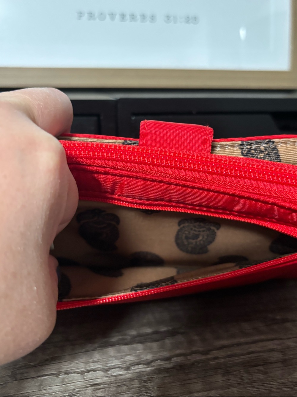 Red Vera Bradley Zip Around & Snap Closure Wallet - Picture 7 of 7